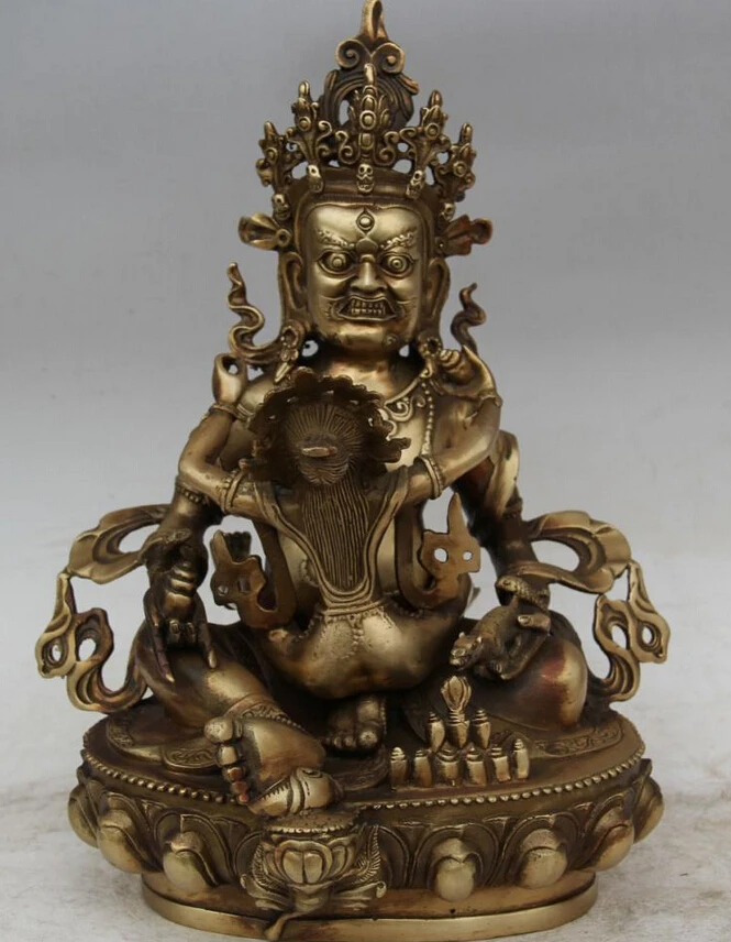 Collectible bronze S1865 12" Tibet Tibetan Buddhism Brass Prisoners Yellow Jambhala Wealth God Statue
Collectible bronze S1865 12" Tibet Tibetan Buddhism Brass Prisoners Yellow Jambhala Wealth God Statue
