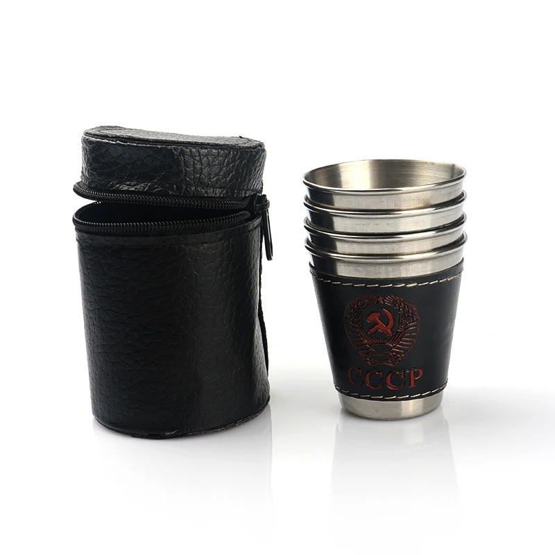 Set of 4 70ml Stainless Steel Shot Cups Drinking Outdoor picnic fishing with Black Leather Carrying Case 2oz 
Set of 4 70ml Stainless Steel Shot Cups Drinking Outdoor picnic fishing with Black Leather Carrying Case 2oz