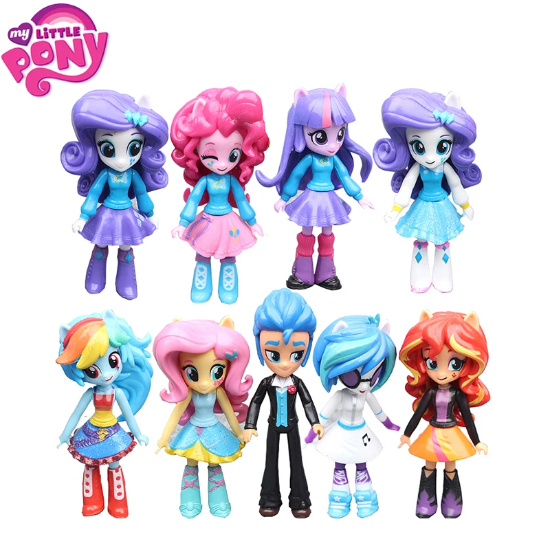 9pec/набор My Little Pony: Equestria Girls friendly Games Twilight Sparkle Apple Jack Sunset Shimmer Rainbow Dash Figure|Игровые