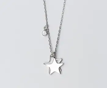 Women's 100% real 925 Sterling Silver Fine Jewelry Double Stars &Round cz stone Pendant station necklace GTLX1628
Women's 100% real 925 Sterling Silver Fine Jewelry Double Stars &Round cz stone Pendant station necklace GTLX1628