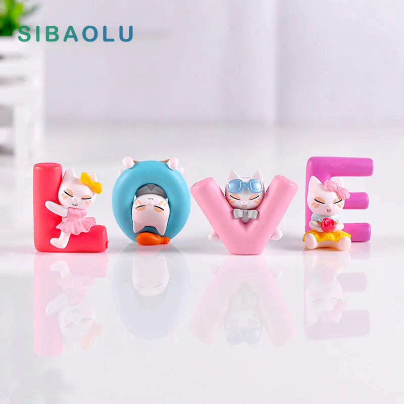 LOVE Cat Miniatures Figurines Kawaii Fairy Garden home wedding Decoration Action Anime Figure PVC Plastic Craft toys accessories
LOVE Cat Miniatures Figurines Kawaii Fairy Garden home wedding Decoration Action Anime Figure PVC Plastic Craft toys accessories