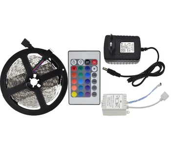 LED Strip Light 5050 RGB 5M 300LED Flexible Strip Light Set + 24Keys Remote Controller + 12V 3A Power Supply Adapter
LED Strip Light 5050 RGB 5M 300LED Flexible Strip Light Set + 24Keys Remote Controller + 12V 3A Power Supply Adapter