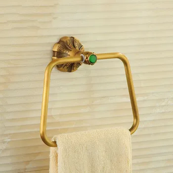 European Carved Antique Brass Green Marble Towel Ring Wall Mount Bathroom Accessories
European Carved Antique Brass Green Marble Towel Ring Wall Mount Bathroom Accessories