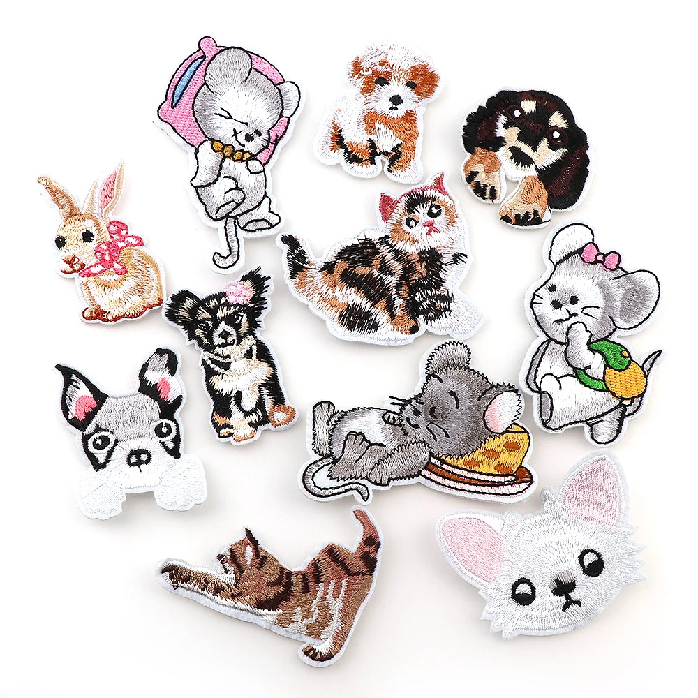 Cute MIX Style Animals 12pc/Set Dog Rabbit Cat Mouse Patches Embroidered Iron On Patch Cloth Paste For Child Clothes Bag Pants
Cute MIX Style Animals 12pc/Set Dog Rabbit Cat Mouse Patches Embroidered Iron On Patch Cloth Paste For Child Clothes Bag Pants
