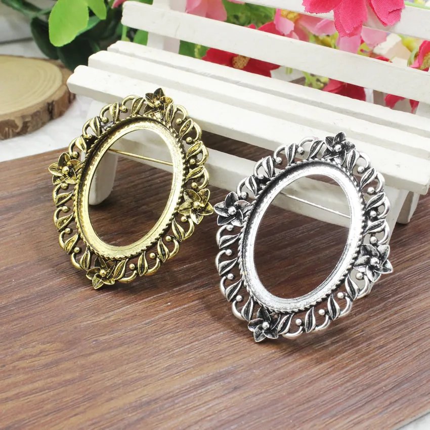 Fit 30x40mm Vintage Oval Blank Setting Bezel Blank Base Cabochon Brooch with Base For DIY Brooch 3pcs/lot K05366
Fit 30x40mm Vintage Oval Blank Setting Bezel Blank Base Cabochon Brooch with Base For DIY Brooch 3pcs/lot K05366
