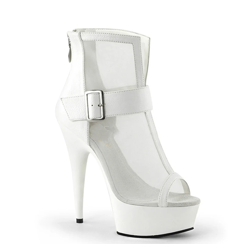 15cm High Heels Ankle Boots Women Shoes Platform Sandals Peep Toe Mesh Boots Zip Buckle Leather Hollow Boots Ladies Shoes
15cm High Heels Ankle Boots Women Shoes Platform Sandals Peep Toe Mesh Boots Zip Buckle Leather Hollow Boots Ladies Shoes