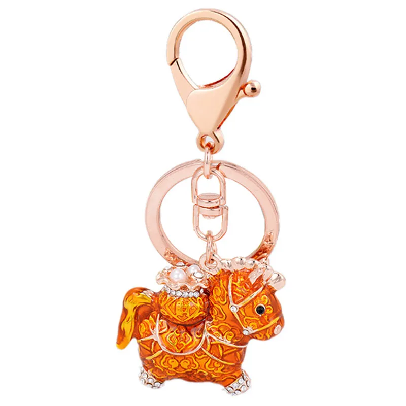 RONGQING Cute Rhinestone Money Horse Keychains for Women Enamel Horse Treasure Bowl Key Rings Gift
RONGQING Cute Rhinestone Money Horse Keychains for Women Enamel Horse Treasure Bowl Key Rings Gift