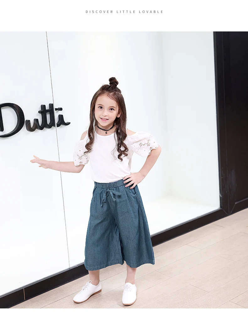 Girls' summer dress 2018 stylish suit children's Korean version of fashion little girls in the big wide leg pants two sets
Girls' summer dress 2018 stylish suit children's Korean version of fashion little girls in the big wide leg pants two sets