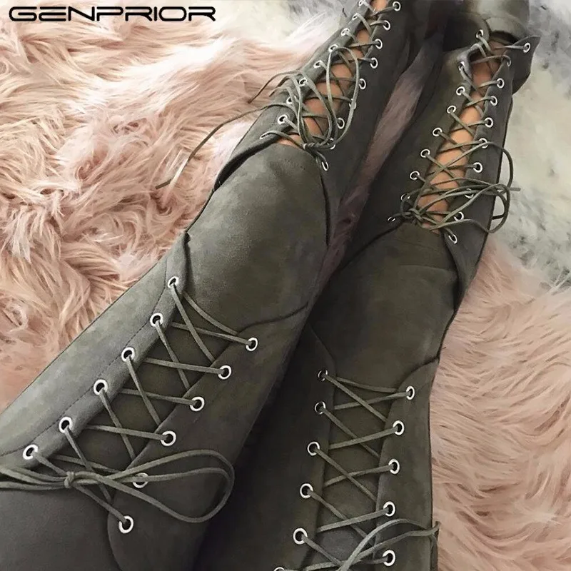 GENPRIOR Women Pants Sexy Bandage Suede High Waist Skinny Lace Up Trousers Spring Summer Slim Female Casual Long Pencil Pants
GENPRIOR Women Pants Sexy Bandage Suede High Waist Skinny Lace Up Trousers Spring Summer Slim Female Casual Long Pencil Pants