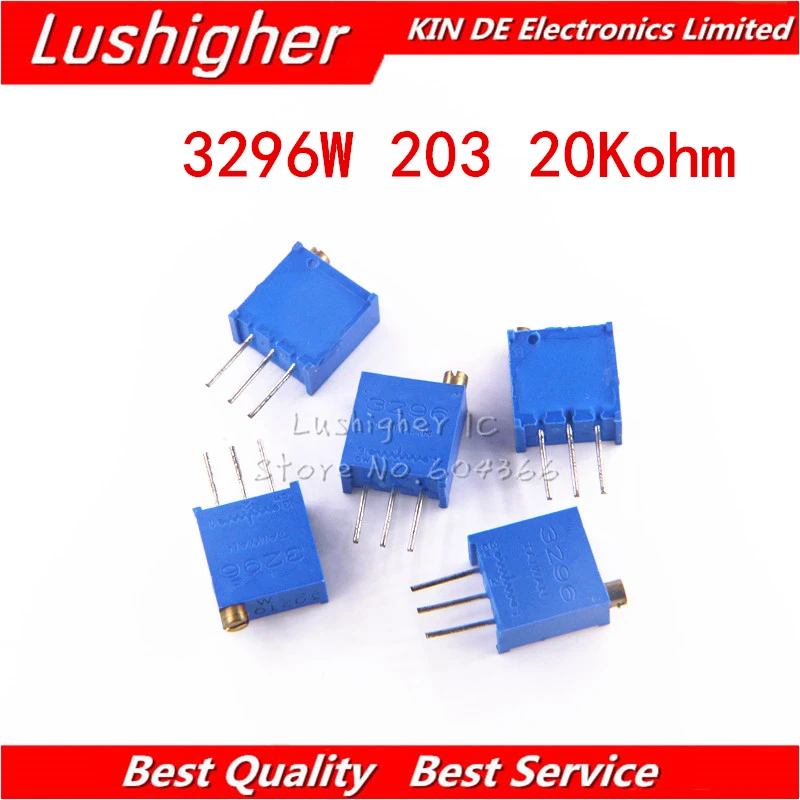 10pcs 3296W-1-203LF 3296W 203 20K ohm 3296W-1-203 3296W-203 W203 Trimpot Trimmer Potentiometer
10pcs 3296W-1-203LF 3296W 203 20K ohm 3296W-1-203 3296W-203 W203 Trimpot Trimmer Potentiometer