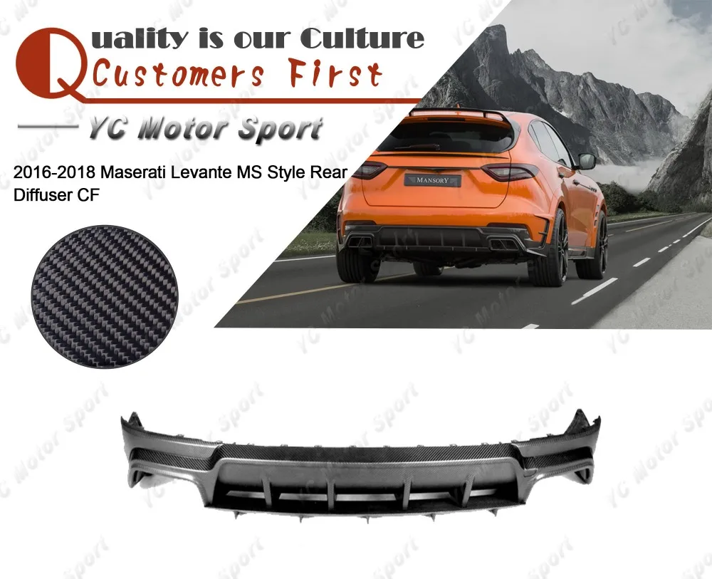Car Accessories Carbon Fiber MS Style Rear Diffuser Fit For 2016-2018 Maserati Levante Rear Diffuser Lip
Car Accessories Carbon Fiber MS Style Rear Diffuser Fit For 2016-2018 Maserati Levante Rear Diffuser Lip