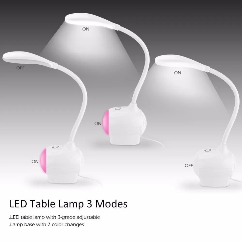 Fashion LED Desk Lamp Touch Switch Flexible LED Reading Lamp 3 Modes 7 Color Adjusted Brightness USB power soure
Fashion LED Desk Lamp Touch Switch Flexible LED Reading Lamp 3 Modes 7 Color Adjusted Brightness USB power soure