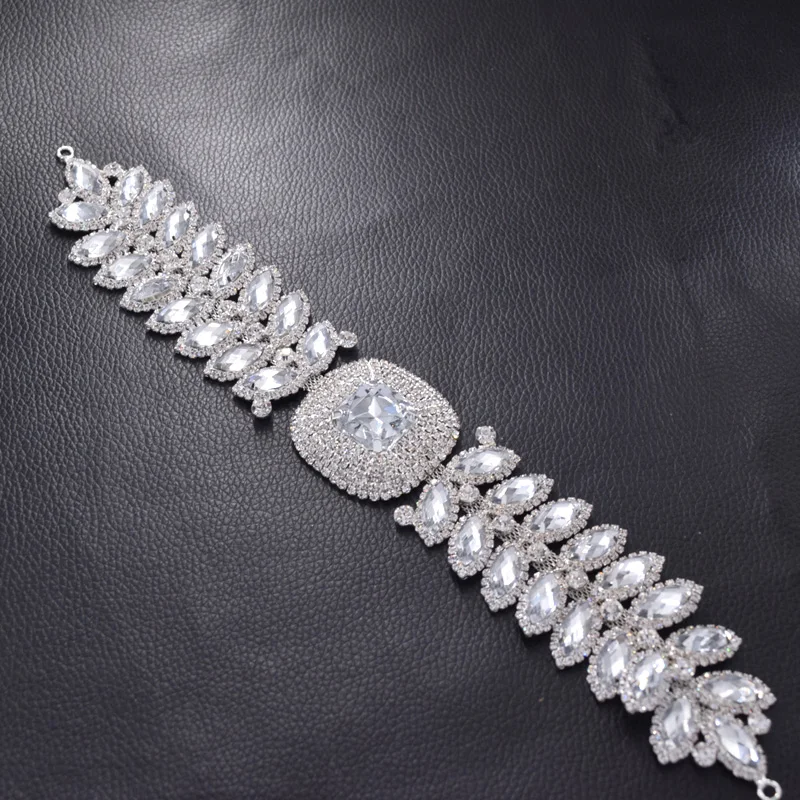 wedding belt rhinestones appliques sew on (4)