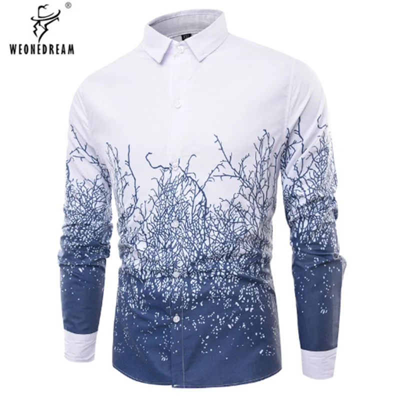 WEONEDREAM 2018 New Fashion Men Shirt Turn Down Collar Long Sleeved Fashion Tree Printed Brand Clothing Shirt Man Large Size
WEONEDREAM 2018 New Fashion Men Shirt Turn Down Collar Long Sleeved Fashion Tree Printed Brand Clothing Shirt Man Large Size