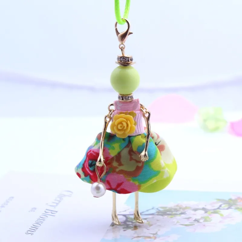 Фото Новая мода милая кукольная подвеска для девочки ожерелье с милым цветком колье