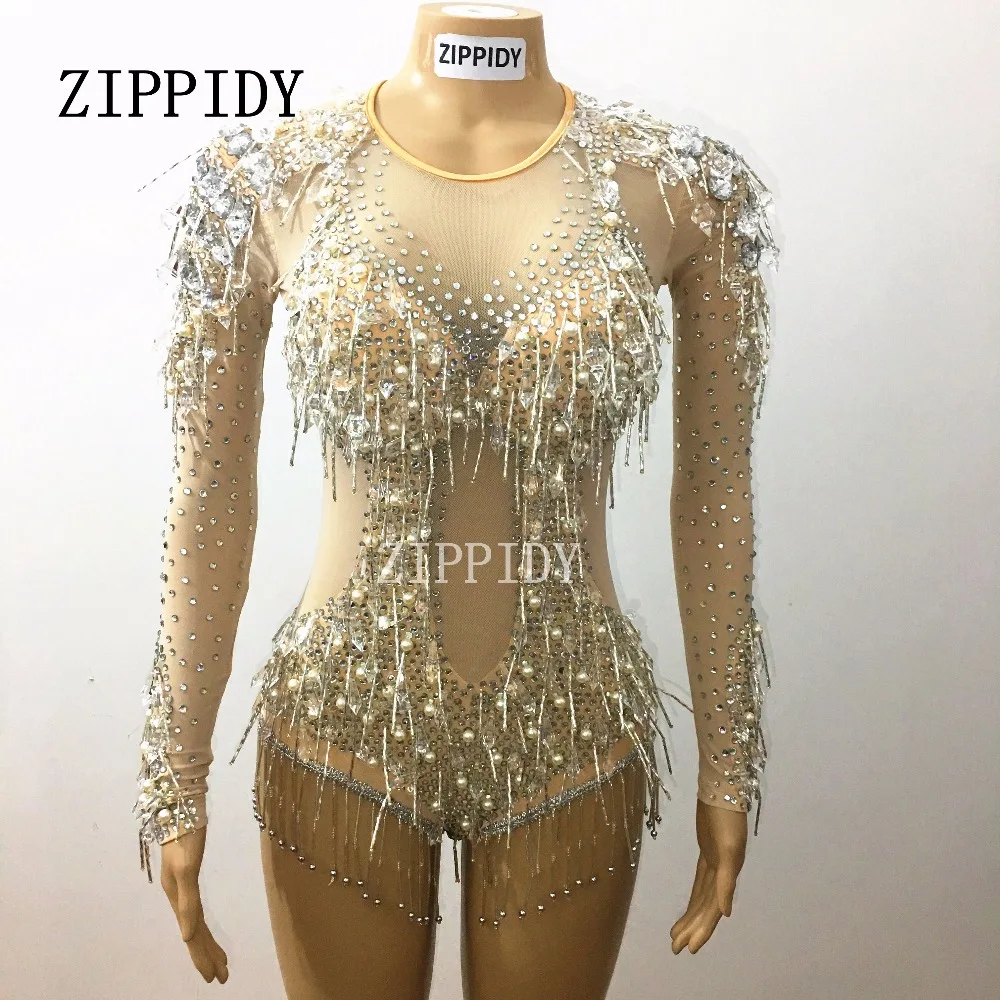 Sparkly Crystals Pendant Bodysuit Nude Mash Stretch Outfit Celebrate Tassels Leotard Rhinestones Costume Singer Sexy Clothes
Sparkly Crystals Pendant Bodysuit Nude Mash Stretch Outfit Celebrate Tassels Leotard Rhinestones Costume Singer Sexy Clothes