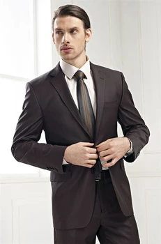 2016 New Style Groom Tuxedos Dark Brown Groomsmen Notch Lapel Men Wedding Suits Best Mens Suit (Jacket+Pants+Tie+Girdle) B626
2016 New Style Groom Tuxedos Dark Brown Groomsmen Notch Lapel Men Wedding Suits Best Mens Suit (Jacket+Pants+Tie+Girdle) B626
