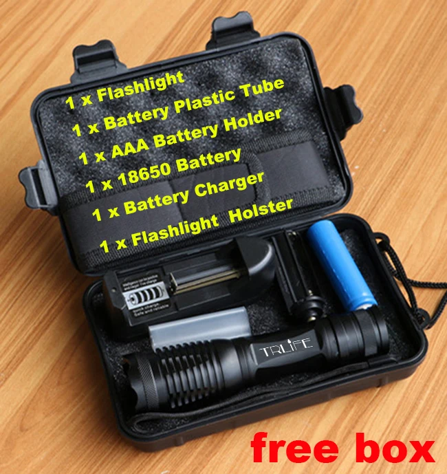 12W 3800 Lm Zoomable/Adjustable CREE XM-L T6 LED Flashlight ZOOM Torch +1x 18650 6800 mah battery +Charger
12W 3800 Lm Zoomable/Adjustable CREE XM-L T6 LED Flashlight ZOOM Torch +1x 18650 6800 mah battery +Charger