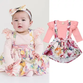 Fashion Cute Infant Newborn Baby Girls Clothes Fly Sleeve Bodysuit + Overalls Suit Skirt 2pcs Outfit Cotton Baby Tracksuit Set
Fashion Cute Infant Newborn Baby Girls Clothes Fly Sleeve Bodysuit + Overalls Suit Skirt 2pcs Outfit Cotton Baby Tracksuit Set