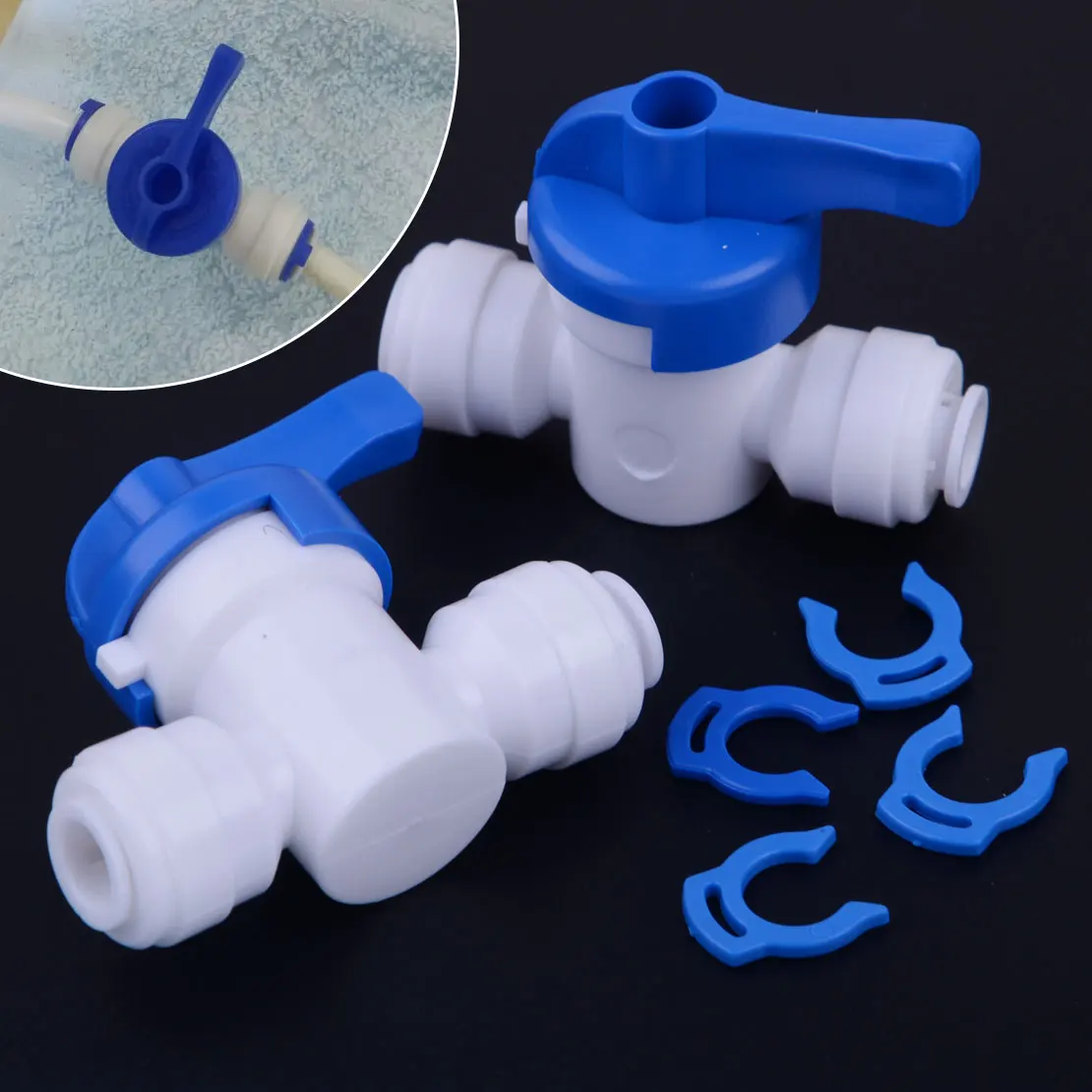 LETAOSK 2PCS 1/4 inch Thread Ball Valve Inline Tap Quick Connect Push with E-clip for RO Water Reverse Osmosis System
LETAOSK 2PCS 1/4 inch Thread Ball Valve Inline Tap Quick Connect Push with E-clip for RO Water Reverse Osmosis System