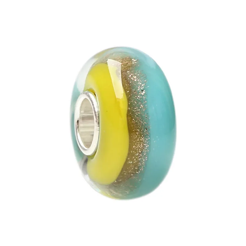 925 Sterling Silver Gold Foid Large Hole Spring Beach Charm Glass Bead Fit European Bracelet Jewelry
925 Sterling Silver Gold Foid Large Hole Spring Beach Charm Glass Bead Fit European Bracelet Jewelry