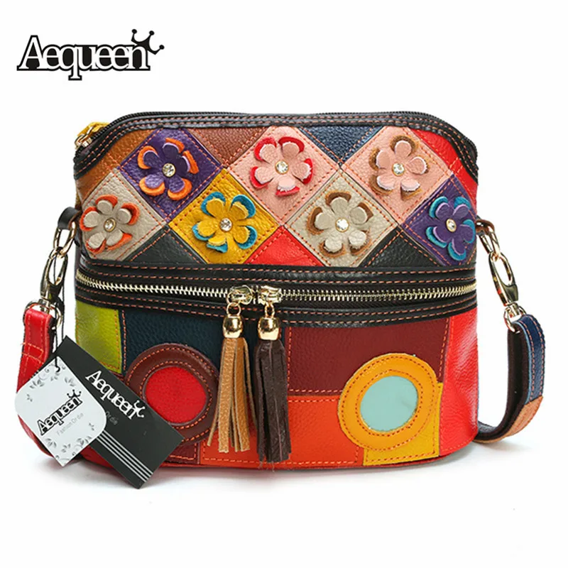 AEQUEEN 2018 Women Leather Messenger Bag Flower Handbag Shell Bag Small Lady Genuine Leather Floral Bags Zipper Colorful
AEQUEEN 2018 Women Leather Messenger Bag Flower Handbag Shell Bag Small Lady Genuine Leather Floral Bags Zipper Colorful
