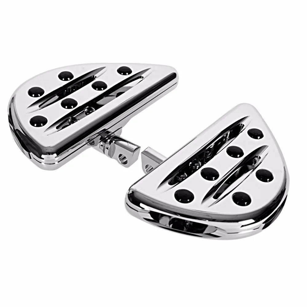 

Rear Chrome Shallow Cut Passenger Floorboards for Harley Touring Street Glide Dyna Sportster Models