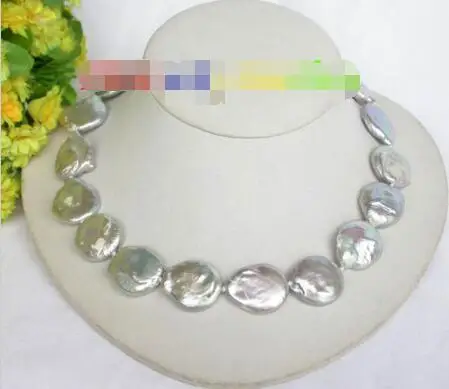 Free Shipping >>>>>23mm gray coin fastener FW pearls necklace j7592
Free Shipping >>>>>23mm gray coin fastener FW pearls necklace j7592