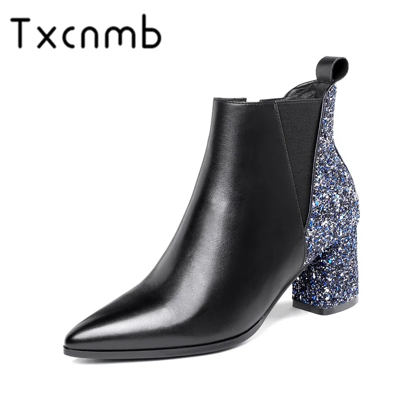 TXCNMB High Quality Chelsea Ankle Boots Woman Genuine Leather High Heel Booties Strange Style Party Wedding Shoes Woman
TXCNMB High Quality Chelsea Ankle Boots Woman Genuine Leather High Heel Booties Strange Style Party Wedding Shoes Woman