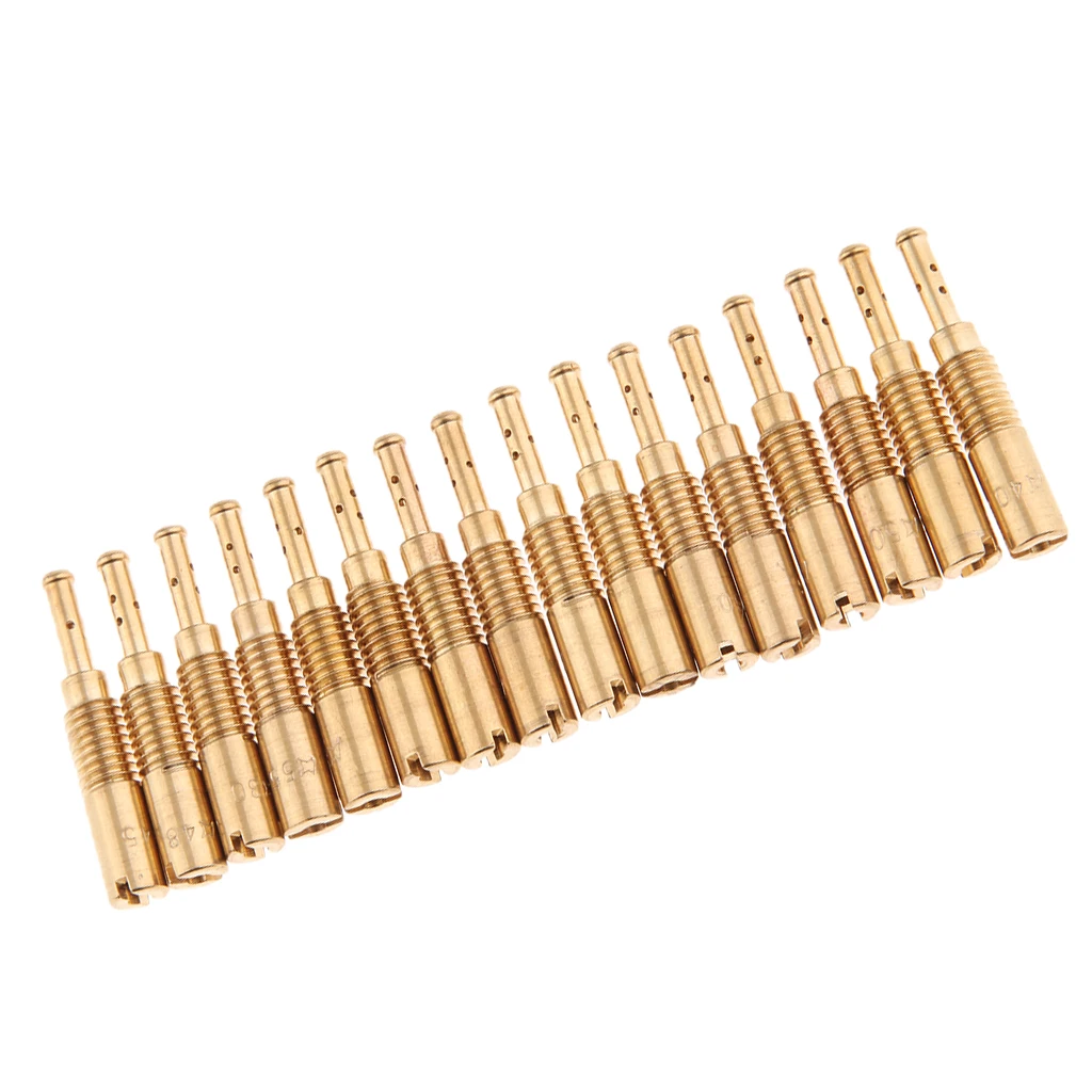 16pcs Carburetor Slow Pilot Jet Vice Injector Nozzles for Keihin PZ19 PB16/18 /20 30 31 32 33 35 36 38 40 42 .. 60 Carb
16pcs Carburetor Slow Pilot Jet Vice Injector Nozzles for Keihin PZ19 PB16/18 /20 30 31 32 33 35 36 38 40 42 .. 60 Carb