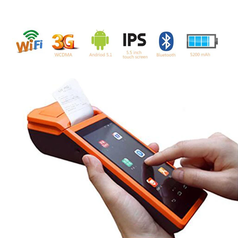 Free Shipping!Handheld SUMI-V1s Touch Screen Android Terminal GPRS 58mm POS Thermal Printer
Free Shipping!Handheld SUMI-V1s Touch Screen Android Terminal GPRS 58mm POS Thermal Printer