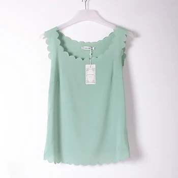 Summer Female Sexy Candy Color Chiffon Vest Tops Wavy Loose Casual Sleeveless Vest Chiffon Blouse Tank Pure Color Camis
Summer Female Sexy Candy Color Chiffon Vest Tops Wavy Loose Casual Sleeveless Vest Chiffon Blouse Tank Pure Color Camis