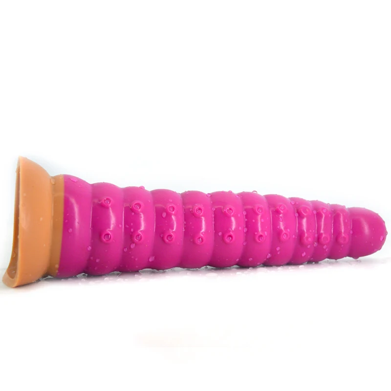 Super Huge Dildo The Caterpillar Silicone Anal Plug Sex Toys For Women Masturbation Round Head Plug Vagina With Suction Cup