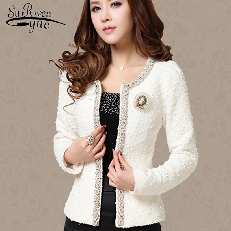 2019 fashion Autumn Winter Women coats long sleeve black white Elegant Diamond slim women jacket Plus size short jackets 661B
2019 fashion Autumn Winter Women coats long sleeve black white Elegant Diamond slim women jacket Plus size short jackets 661B