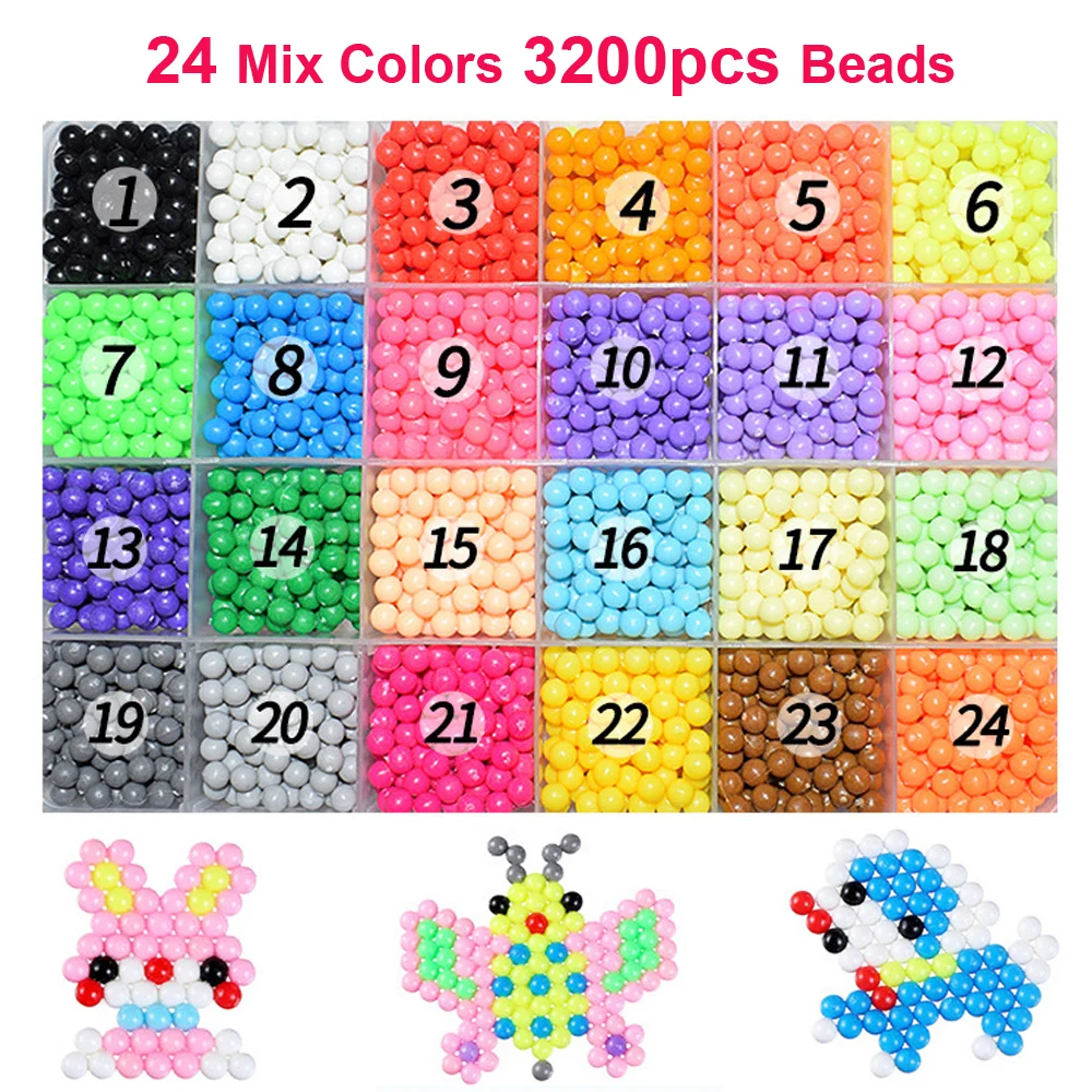 3200pcs 5mm Magic Water Spray Beads Creative DIY Kit Ball Puzzle Game 3D Beads Puzzle Toys Educational Toys For Children Gifts
3200pcs 5mm Magic Water Spray Beads Creative DIY Kit Ball Puzzle Game 3D Beads Puzzle Toys Educational Toys For Children Gifts