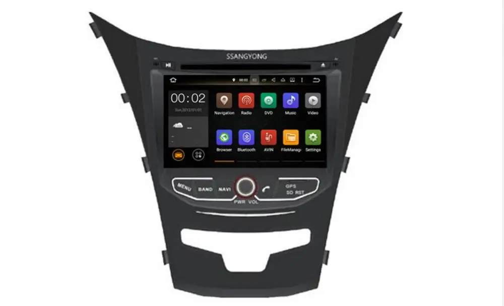 7 "Android 10 IPS octa core Автомобильный мультимедийный DVD плеер радио GPS для SsangYong Новый