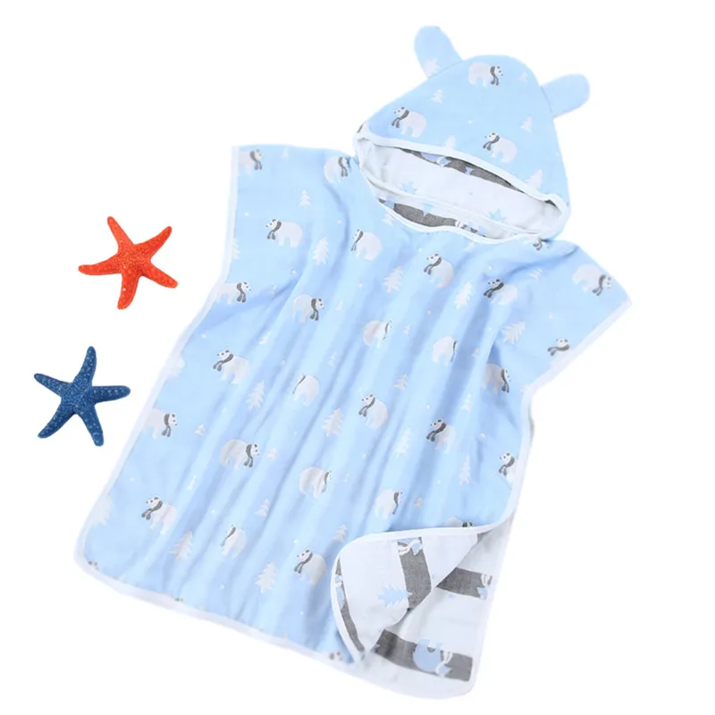 Four-layer Cotton Gauze Cute Animals Comfortable Baby Bathrobe Kids Bathing Towel Animal Hooded Bath Bathrobe Towel Hooded
Four-layer Cotton Gauze Cute Animals Comfortable Baby Bathrobe Kids Bathing Towel Animal Hooded Bath Bathrobe Towel Hooded