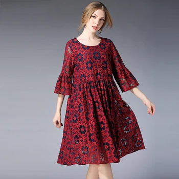Women lace dresses 2018 summer size plus vintage party hollow out formal red flower emboridey dresses female sexy loose dress
Women lace dresses 2018 summer size plus vintage party hollow out formal red flower emboridey dresses female sexy loose dress