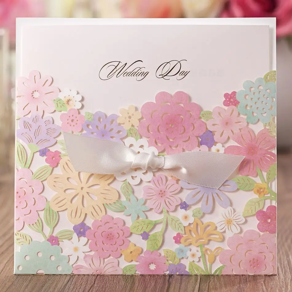 Wishmade Wedding Invitations with Multi Flower Floral Elegant Free Customized with Envelope and Seal CW5031
Wishmade Wedding Invitations with Multi Flower Floral Elegant Free Customized with Envelope and Seal CW5031