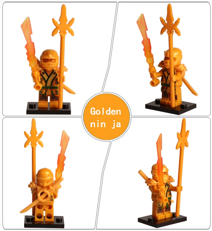 1pcs Golden Ninja Ninjago Building Block Gifts Kids Toys Compatible With Lego Decool
1pcs Golden Ninja Ninjago Building Block Gifts Kids Toys Compatible With Lego Decool