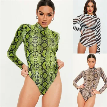 Women Turtleneck Sheer Mesh Long Sleeve Leotard Tops Bodysuit Leopard Snake Skin Zebra Print Bodycon Clubwear Bodysuit Jumpsuit
Women Turtleneck Sheer Mesh Long Sleeve Leotard Tops Bodysuit Leopard Snake Skin Zebra Print Bodycon Clubwear Bodysuit Jumpsuit