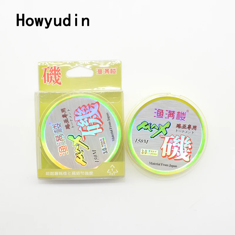 Rock fishing monofilament fishing line 150m linha monofilamento para pesca yellow nylon fish Japanese Material misina vislijn
Rock fishing monofilament fishing line 150m linha monofilamento para pesca yellow nylon fish Japanese Material misina vislijn