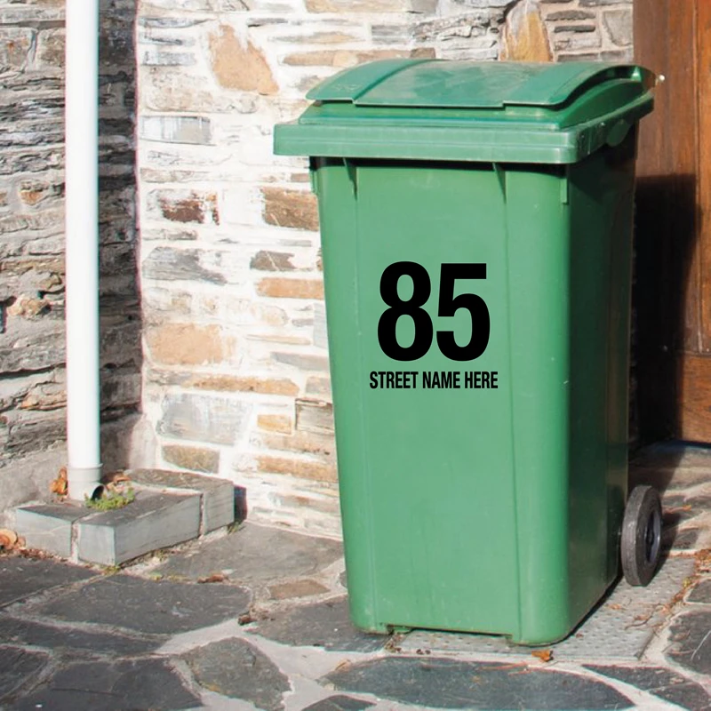 Trash Can Custom House Number And Street Name Art Decals , Personalized Customization Garbage Bin Art Decals Garbage Can Decor
Trash Can Custom House Number And Street Name Art Decals , Personalized Customization Garbage Bin Art Decals Garbage Can Decor
