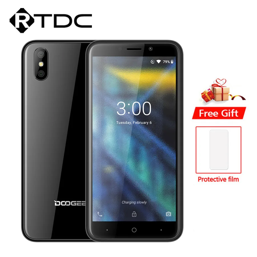 

DOOGEE X50 Android 8.1 3G Mobile Phone MTK6580M Quad-Core 1GB RAM 8GB ROM Dual 5MP Cameras 5.0'' 2000mAh Dual SIM OTA Smartphone