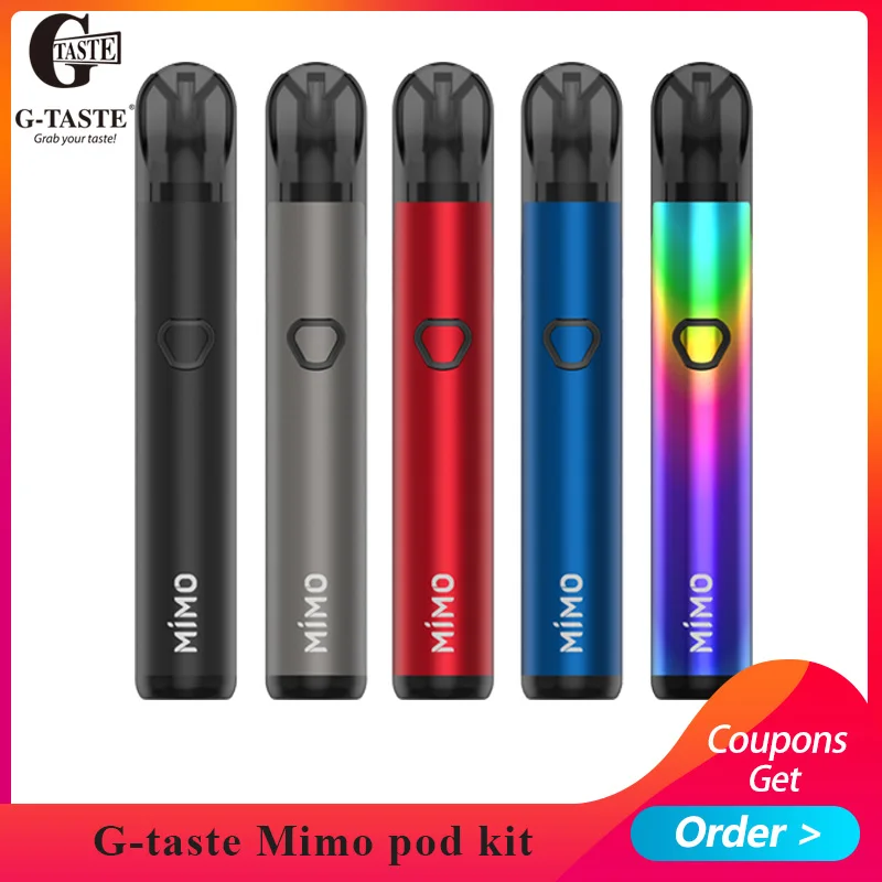 2 шт./лот новый набор G taste Mimo pod аккумулятор 450 мАч емкость 1 3 мл боковая система