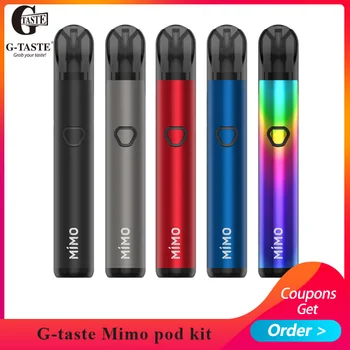 2pcs/lot NEW G-taste Mimo pod kit 450mah battery 1.3ml capacity Side filling pod system kit e-cigs vs justfog minifit/c601 kit
2pcs/lot NEW G-taste Mimo pod kit 450mah battery 1.3ml capacity Side filling pod system kit e-cigs vs justfog minifit/c601 kit
