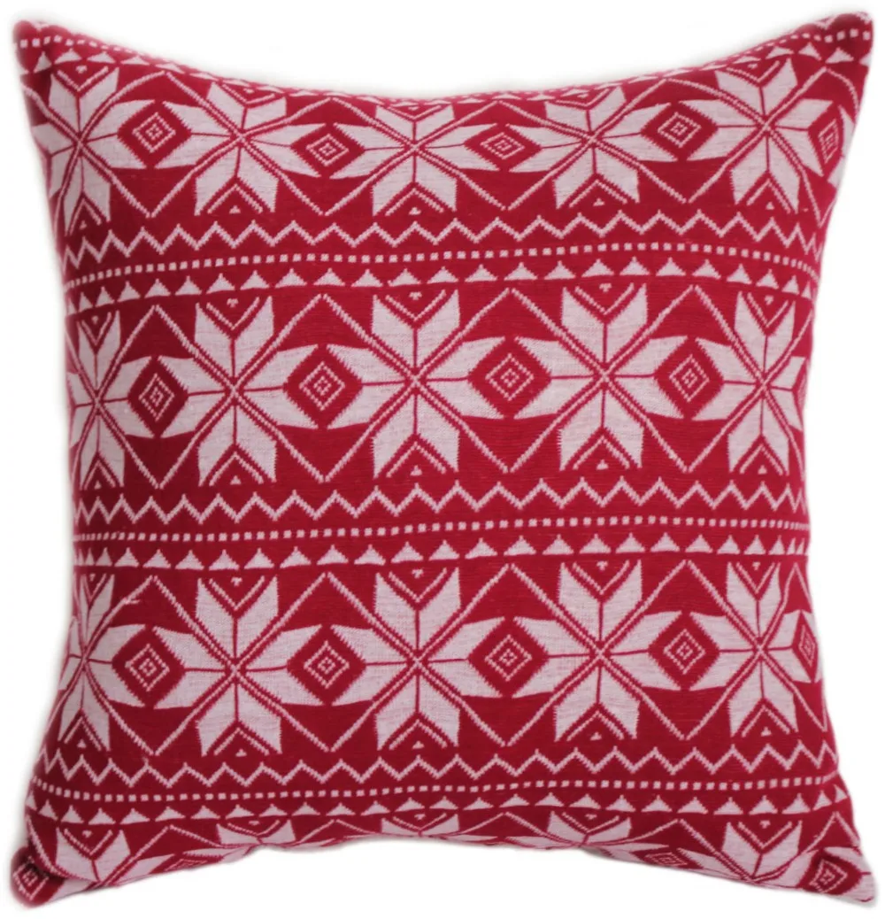 Promotion Knitted Christmas Snowflake Red Cushion Cover with Sherpa backing Home Decoration Knitting Cushion
Promotion Knitted Christmas Snowflake Red Cushion Cover with Sherpa backing Home Decoration Knitting Cushion