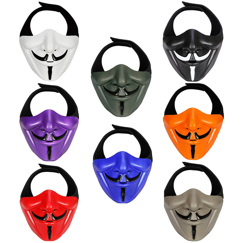 Military Tactical Mask Half Face V For Airsoft Paintball Samurai Skull Masks Wargame Hunting Protective Equipment Halloween Mask
Military Tactical Mask Half Face V For Airsoft Paintball Samurai Skull Masks Wargame Hunting Protective Equipment Halloween Mask