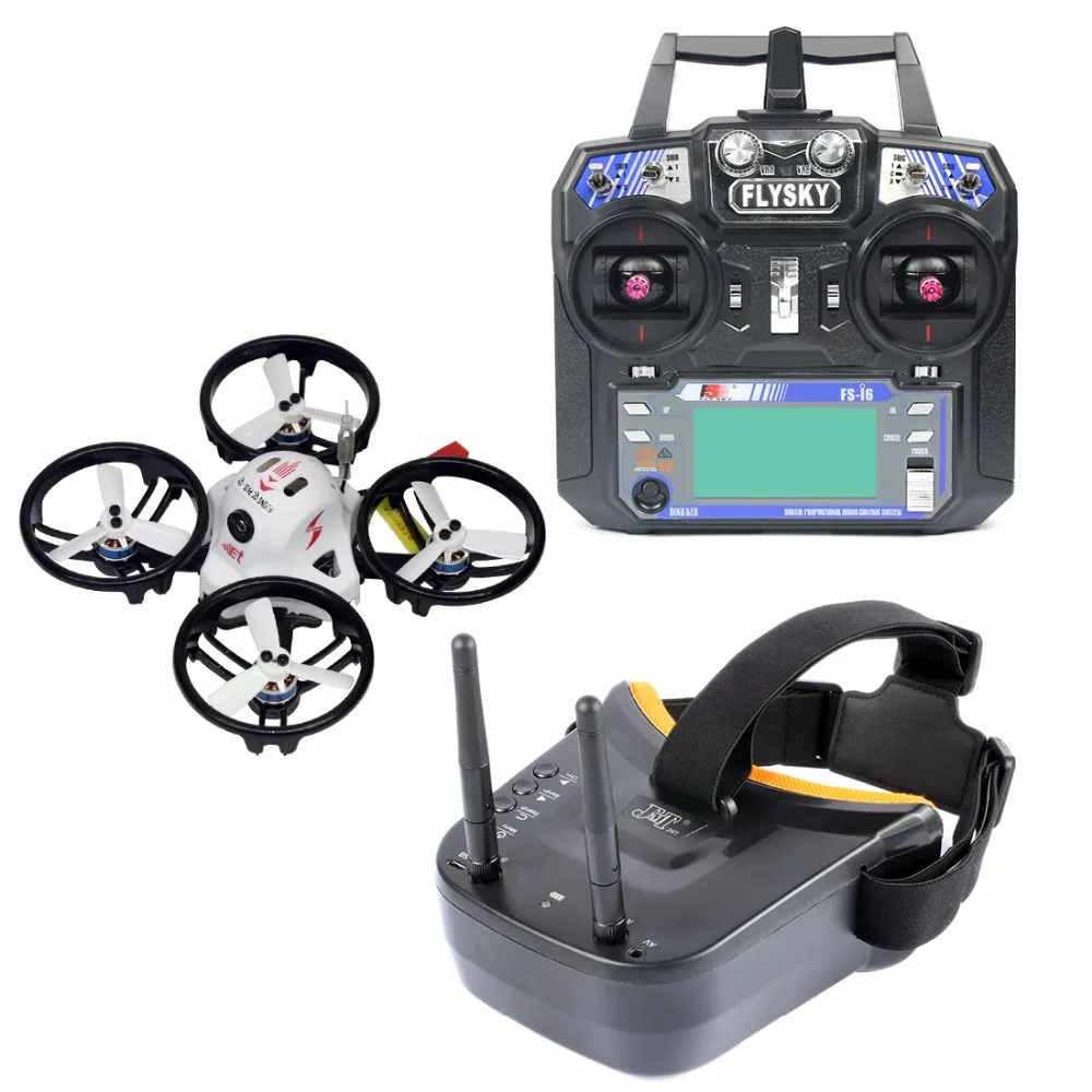 

KINGKONG ET100 Brushless 6CH 2.4G RC Racing Drone Quadcopter RTF 100mm FPV 800TVL Camera VTX & Double Antenna 5.8G Video Goggles