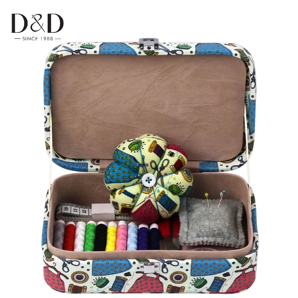 D&D Artificial Leather Sewing Kit Box Set Measure Scissor Thimble Thread Needle Storage Box Home and Travelling Tools 2 Designs
D&D Artificial Leather Sewing Kit Box Set Measure Scissor Thimble Thread Needle Storage Box Home and Travelling Tools 2 Designs